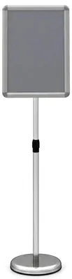 Produktbild von COSTWAY Infoständer A3, Menükartenhalter drehbar, Plakatständer mit befüllbarem Sockel, Werbeständer, Schildhalter für Menü, Poster & Werbung, Silber
