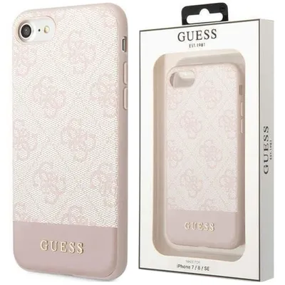 Produktbild von Guess Guhci8G4Glpi Etui Für Iphone 7 / 8 / Se 2020 / Se 2022 - Rosa 4G Streifen Kollektion
