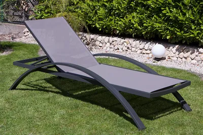 Sonnenliege Gartenliege DONNA aus Aluminium Lehne 4 Fach verstellbar