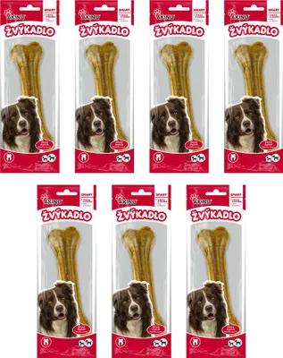 Obrázek produktu pro Akinu Kost z buvolí kůže pamlsek pro psy přírodní žvýkací 16 cm 7 x 1 ks