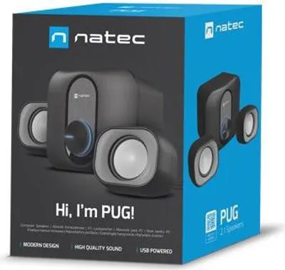 Zdjęcie produktu dla NATEC NGL-2111, System mini domowego audio, Czarny, 3 W, 3.5mm, 7,62 cm, 5,08 cm