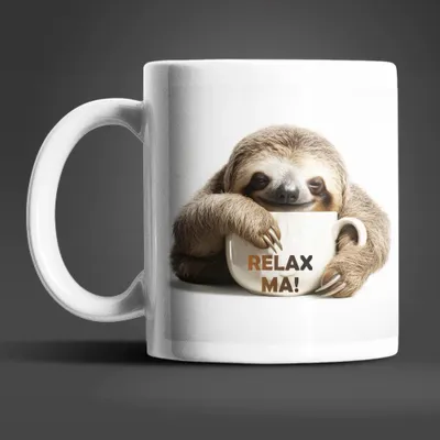 Produktbild von Faultier Stressfreie Kaffeetasse Teetasse Tasse Geschenkidee Geschenk 330 ml – Faultier-04
