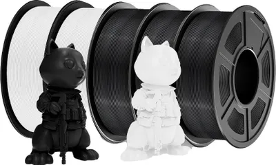 Immagine prodotto di Filamento per stampante 3D ABS, materiale durevole, alta precisione, ABS 2WT 3BK