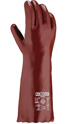 Immagine prodotto di teXXor Topline guanto di protezione chimica PVC rosso-marrone-10