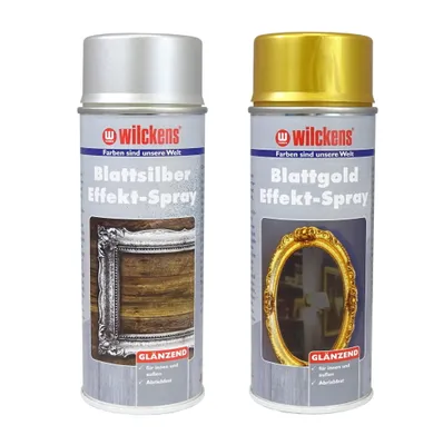 Produktbild von Wilckens Effektlack Spray Blattsilber hochglänzend 400 ml