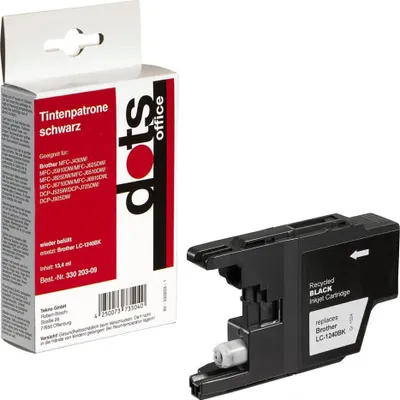 Produktbild von dots  schwarz Druckerpatrone kompatibel zu brother LC-1240BK
