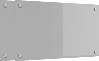 Zdjęcie produktu dla vidaXL Panel kuchenny 2 szt. jasnoszary 70 x 40 cm Szkło hartowane