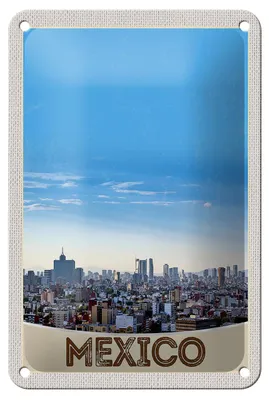 Produktbild von Blechschild Reise 12x18cm Aussicht auf Mexiko Amerika USA Urlaub Schild