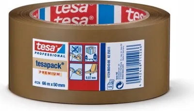 Produktbild von TESA Verpackungsklebeband 4124 Länge 66m, Breite 50mm, braun PVC-Folie