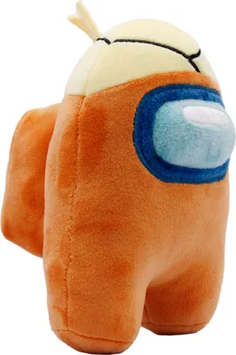 Produktbild von Among Us Plüschfigur Orange – 18 cm, Weiches Kuscheltier mit Hut, Perfekt für Fans des Online-Spiels, Offizielles Merchandise