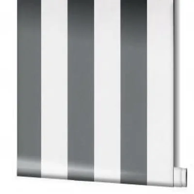 Produktbild von Noordwand Topchic Tapete Stripes Dunkelgrau und Weiß