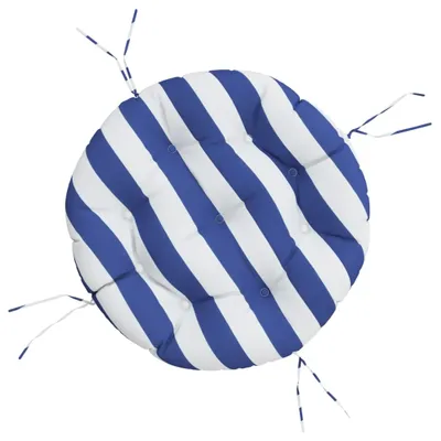 Immagine prodotto di Cuscino Rotondo Righe Blu Bianche Ø 60x11 cm in Tessuto Oxford