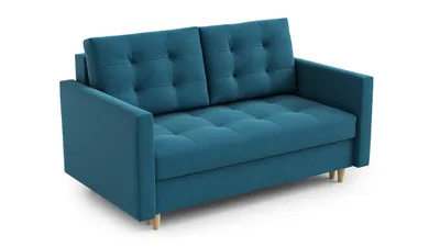 Image de AX LIVING Spaxton Canapé 2 places Petit 155 cm Turquoise avec fonction sommeil