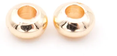 Produktbild von Vintageparts Zwischenperlen rund 24k Gold beschichtet 3 mm, 2 Stück