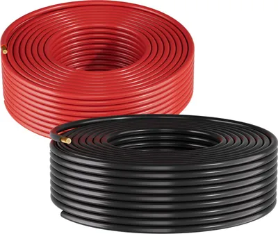 Produktbild von SucceBuy Solarkabelverlängerung, 15,2 m Schwarz & 15,2 m Rot, 10 AWG Kabel, Verzinntes Kupfer für Photovoltaikanlagen in Häusern, Fahrzeugen, Wohnmobilen, Booten, IP67