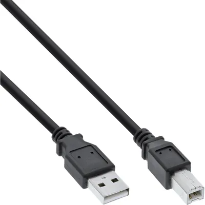 Immagine prodotto di InLine® 34503X Cavo USB 2.0, da A a B, nero, 0,3 m