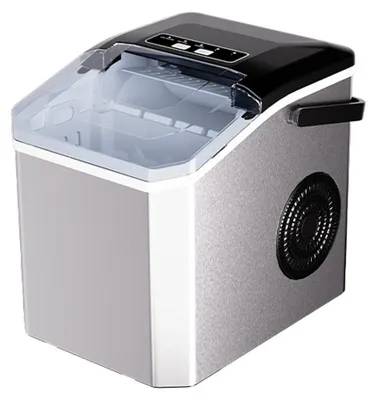 Produktbild von Eiswürfelmaschine kompakt 1,3L, 12 kg/24h, selbstreinigend für Küche, Büro, Party und Bar