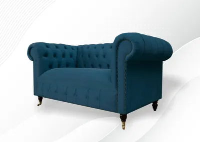 Produktbild von Sofa 2 Sitzer Sitz Klassische Chesterfield Blau Sofas Couchen Polster Zweisitzer
