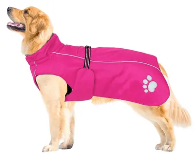 Image de Manteau imperméable pour chien, pour l'hiver - Rose - Taille 3XL