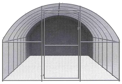 Zdjęcie produktu dla vidaXL Kurnik zewnętrzny 3x8x2 m Stal ocynkowana