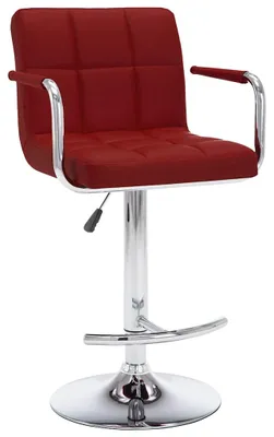 Image de vidaXL Tabouret de bar 2 pcs. Simili cuir rouge vin