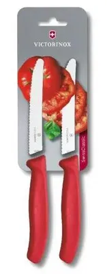 Produktbild von Victorinox Swiss Classic Tomaten-/Tischmesser – 2 Stück – gezahnte Klinge 11 cm