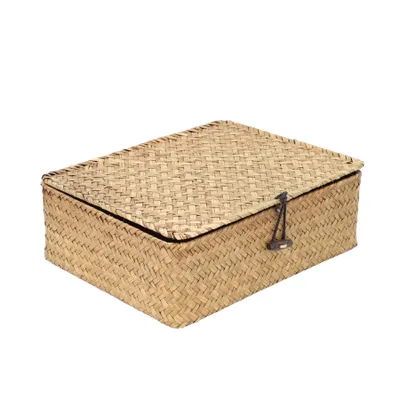Produktbild von Schatulle Schmuckkästchen Schmuckkasten Geflochten TALULAH  natur 25x20x8 cm HOMLA