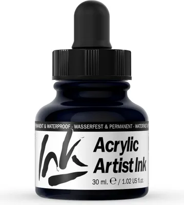Acrylic Artist Inks Vallejo 60019 Black 30ml Airbrush Tinte