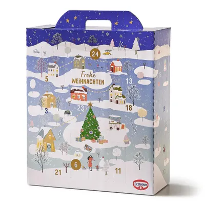 Produktbild von Dr. Oetker Adventskalender 2026 Weihnachtsüberraschungen Backzutaten Dekorprodukte Desserts Puddingpulver, für kinder Advent Kalender