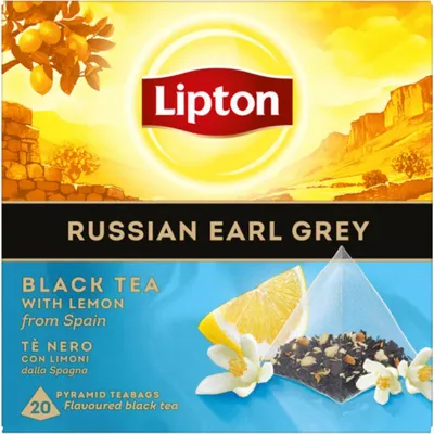 Zdjęcie produktu dla Lipton Zwarte Thee Russian Earl Grey 32g – Aromatyczna herbata czarna z bergamotką