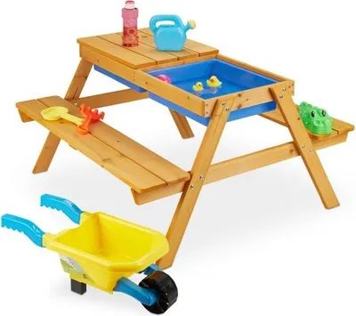 Immagine prodotto di Tavolo da picnic per bambini con panche in bianco