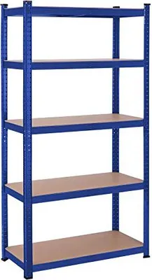 Immagine prodotto di Scaffale in acciaio a 5 ripiani, 875 KG, 40x90x180cm, blu