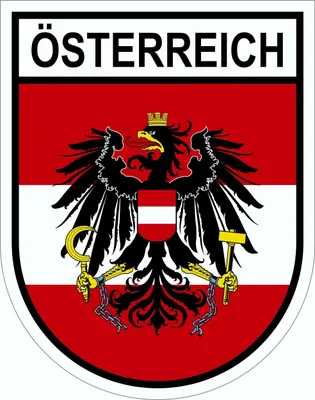Produktbild von Aufkleber Wappen Österreich 80 x 63 mm