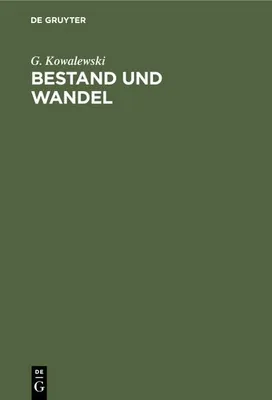 Produktbild von Bestand und Wandel