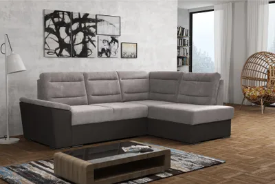 Productafbeelding van Slaapbank, relaxfauteuil, zitmeubel, woonkamer set, sofa, bank, hoekbank, L-vormig, gestoffeerd