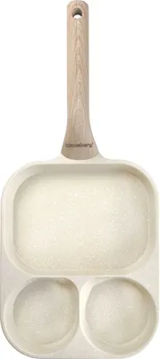 Produktbild von 3-in-1 Marmorpfanne für Eier, Pfannkuchen und Crêpes 22x18cm BEIGE KLAUSBERG KB-7829