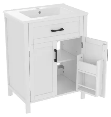 Immagine prodotto di Mobile da bagno, lavabo integrato, design moderno, bianco