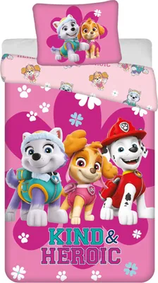 Produktbild von Paw Patrol Design Kuschelige Bettwäsche Baumwolle, 140x200 cm & 50x70 cm