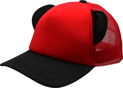 Produktbild von Basecap - mit Ohren - rot-schwarz - Baseball Cap