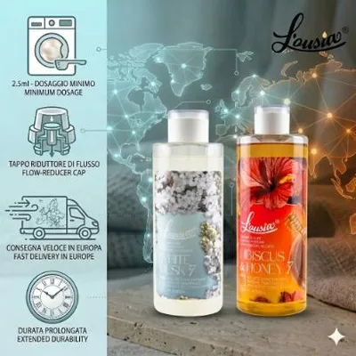 Productafbeelding van L’ousia Cozy Home wasmiddel set 400 g + 200 g – geconcentreerd, langdurig, goed voor tot 240 wasbeurten