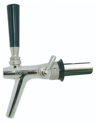 Immagine prodotto di Rubinetto spillatore birra - con compensatore modello P3500, in acciaio inossidabile, lucido, lunghezza filettatura: 55 mm