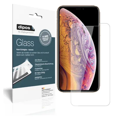 Produktbild von 1+1x Schutzfolie für Apple iPhone XS - Anti-Shock 9H Folie dipos Glass