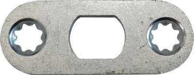 Produktbild von BKS Stangenschließblech 52 x 20 x 3 mm rund, Stahl verzinkt