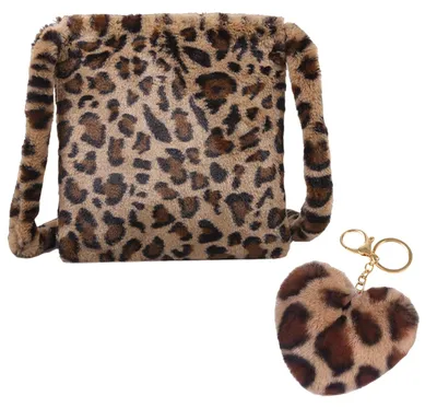 Image de Sac à main imprimé léopard - Sac bandoulière portable pour femmes