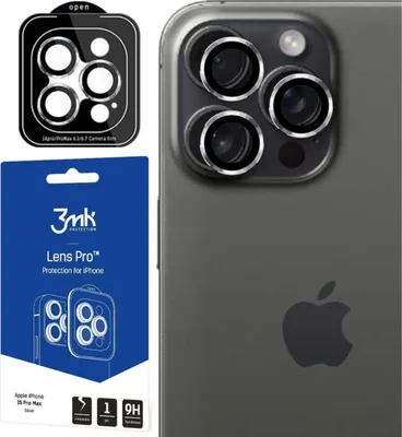 Obrázek produktu pro 3MK Lens Protection Pro Silver, iPhone 15 Pro Max, 1 kusů
