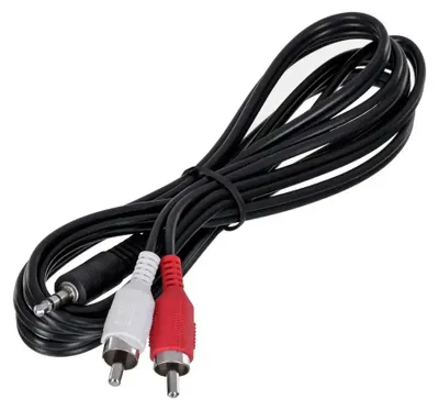 Obrázok produktu pre Gembird 1.5m, 3.5mm/2xRCA, M/M, 3.5mm, Samec, 2 x RCA, Samec, 1,5 m, Čierna, Červená, Biela