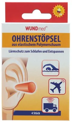 Produktbild von WUNDMED Ohrenstöpsel 4er Polymerschaum für
