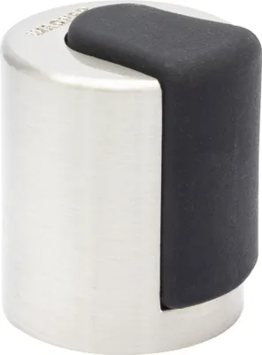 Produktbild von WAGNER Bodentürstopper SCREW - Ø 25 x 30 mm, Metall Edelstahloptik, Kautschuk schwarz, inkl. Montagematerial - 15514711