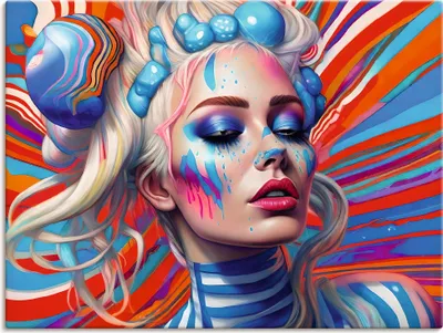 Produktbild von ARTland Leinwandbild Psychedelisch blond II Größe: 40x30 cm