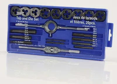 Produktbild von Gewinde-Bohr-/u.Schneide-Set ''TDS-200'', 20-tlg., von M3 bis M12, Transport-Box